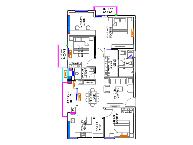 Stalwart Pride in Jagamara, Bhubaneswar Price, Brochure, Floor Plan
