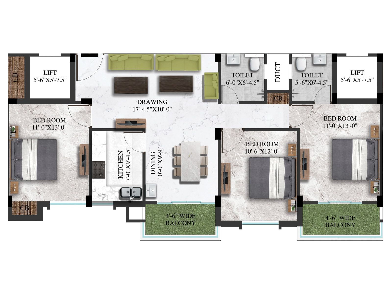 INFINITY Floor Plan, Jamshedpur: Layouts, Sizes, Configurations