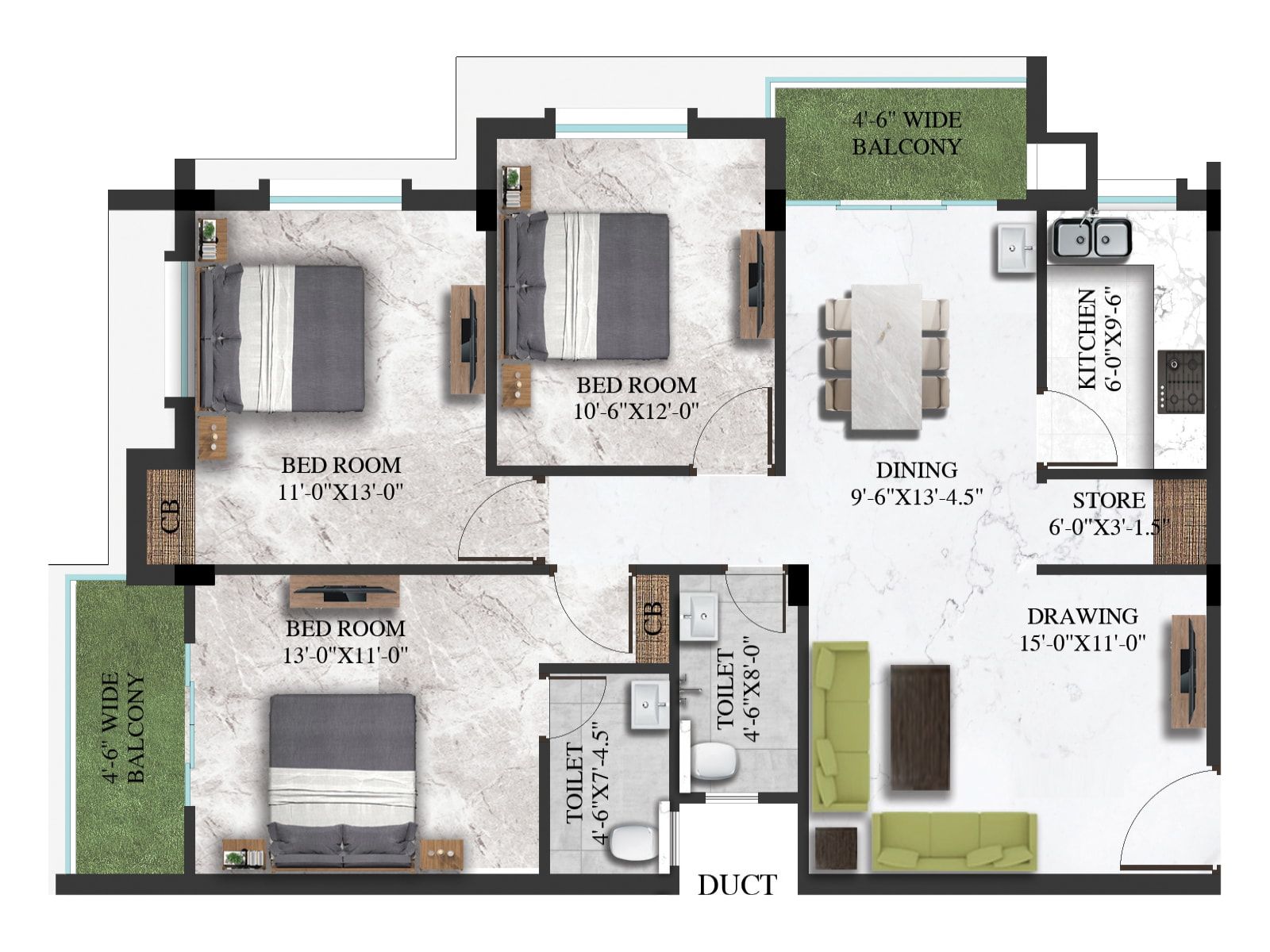 INFINITY Floor Plan, Jamshedpur: Layouts, Sizes, Configurations