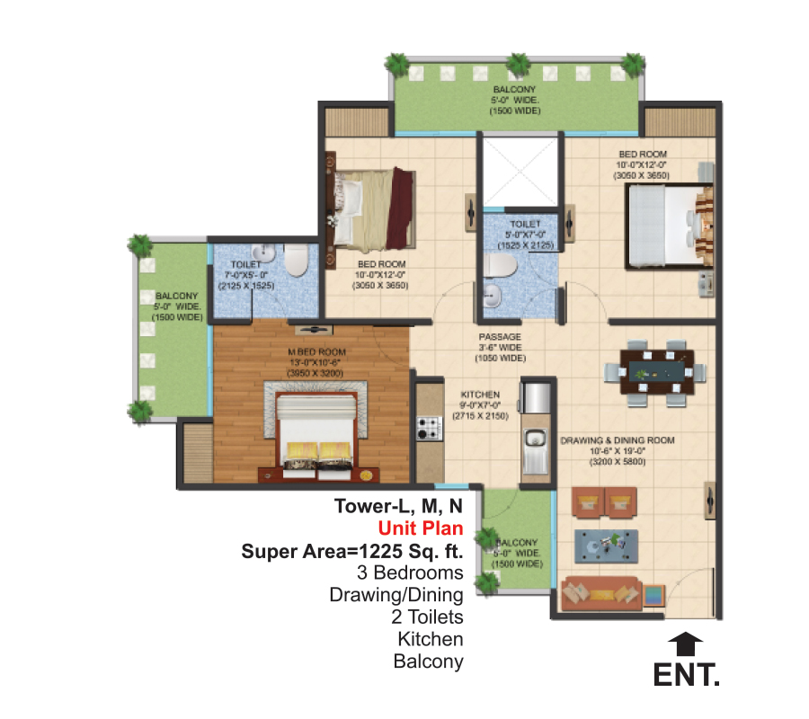Ajnara Le Garden in Greater Noida West, Greater Noida Price, Brochure