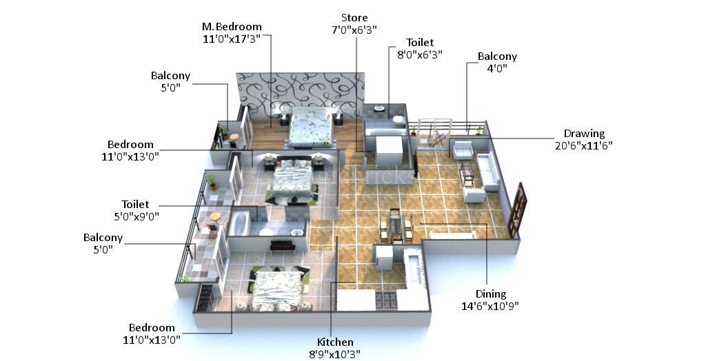 Supertech Icon Floor Plan, Ghaziabad: Layouts, Sizes, Configurations