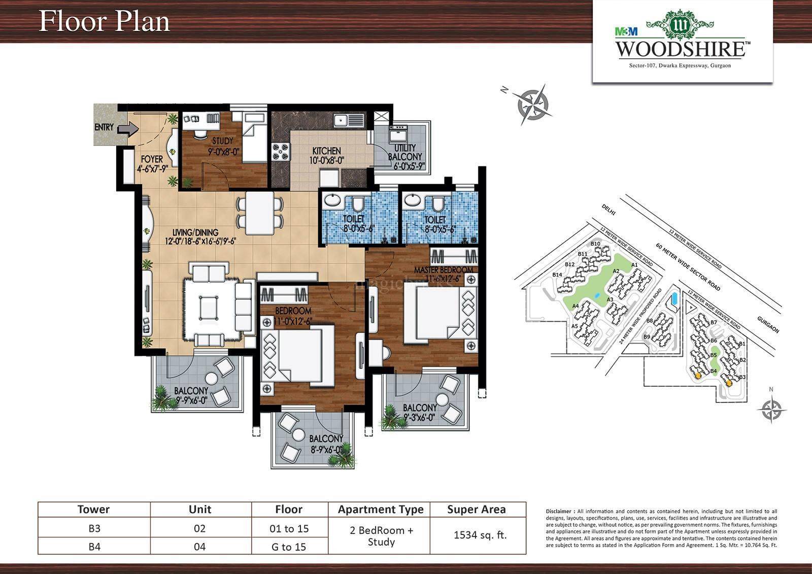 M3M Woodshire in Sector 107 , Gurgaon Price, Brochure