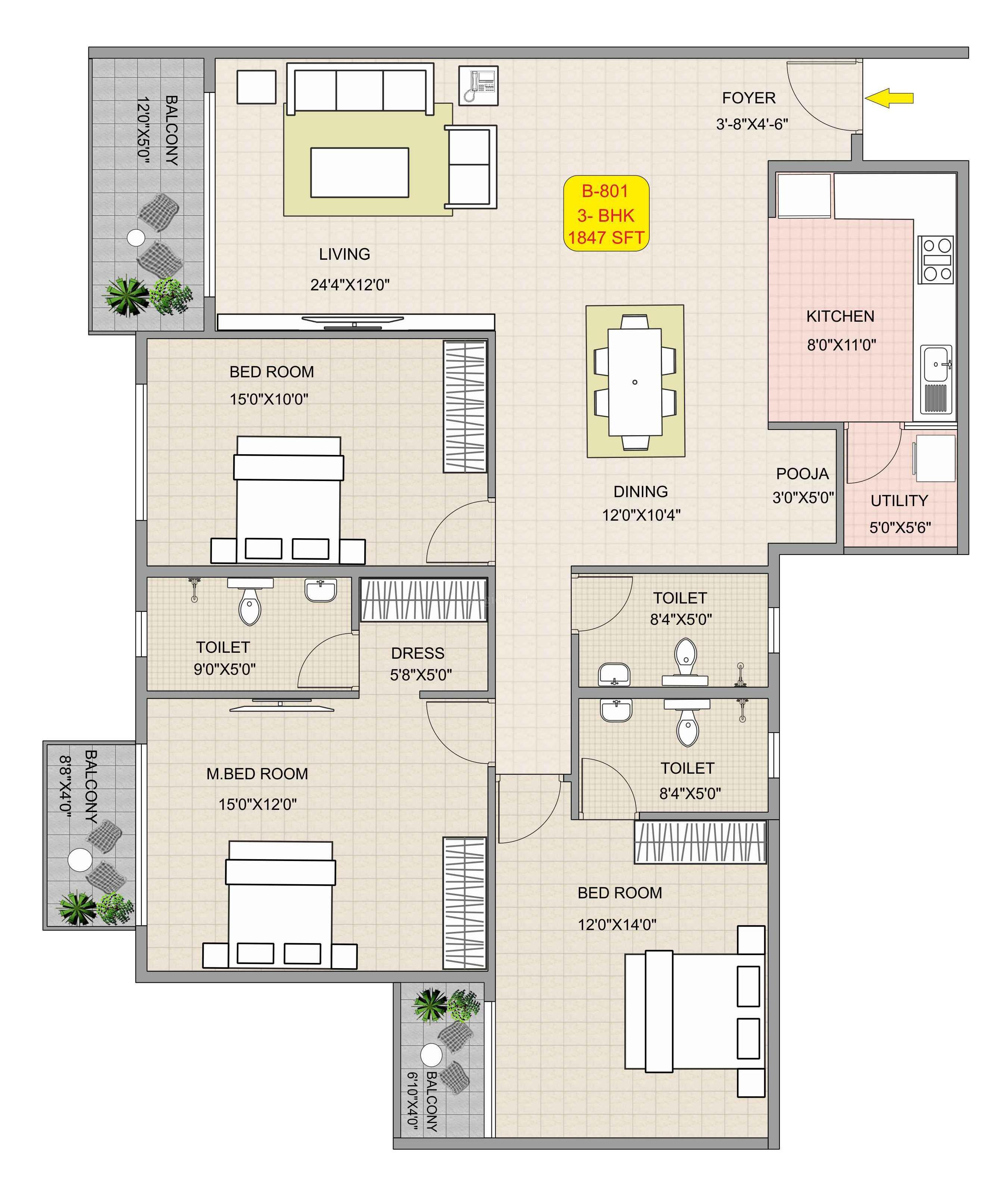 Hoysala Habitat in Yelahanka, Bangalore: Price, Brochure, Floor Plan ...