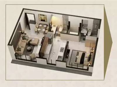 942 sq ft 2 BHK Floor Plan Image - Gurukrupa Developers Jaishankar  Primerose Available for sale Rs in 51.72 lacs 