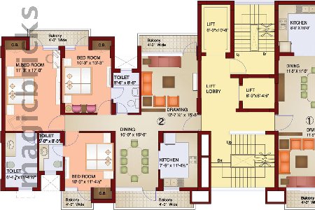 DDA MIG Flats in Rajouri Garden, New Delhi: Price, Brochure, Floor Plan ...