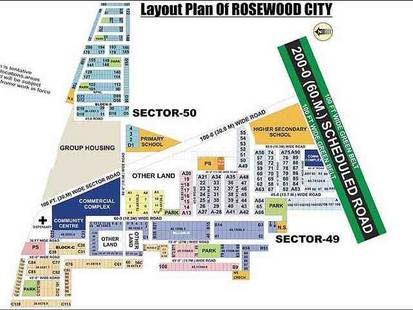 Rosewood City Gurgaon Map Rosewood City In Sector 49 , Gurgaon: Price, Brochure, Floor Plan, Reviews