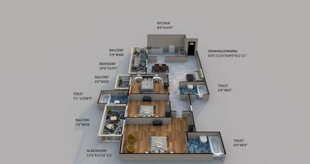 3BHK Multistorey Apartment for New Property in Ansal Heights at Sector 92 3BHK Multistorey Apartment for New Property in Ansal Heights at Sector 92