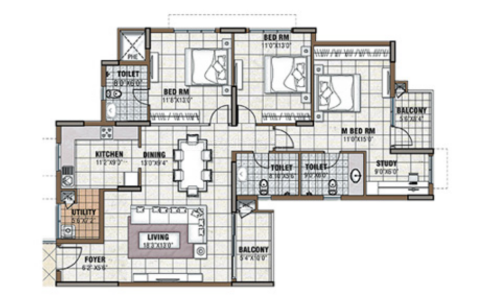 Buy 3 Bhk Flat Apartment In Prestige Tranquility Budigere Bangalore 16th Floor Posted By Owner
