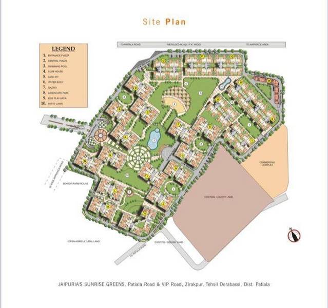 Jaipuria Sunrise Greens in ZIRAKPUR, Zirakpur Price, Brochure, Floor