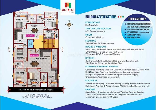 Sq Ft Apartment For Sale In Adambakkam BHK 1368 Sqft Flat For Sale