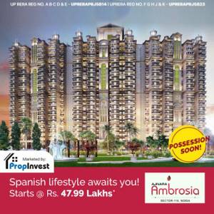 2BHK Multistorey Apartment for New Property in Ajnara Ambrosia at Sector 118 2BHK Multistorey Apartment for New Property in Ajnara Ambrosia at Sector 118