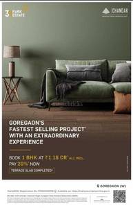 3BHK Multistorey Apartment for New Property in 34 Park Estate at Goregaon West 3BHK Multistorey Apartment for New Property in 34 Park Estate at Goregaon West