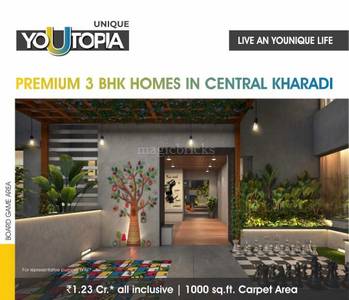 3BHK Multistorey Apartment for New Property in Unique Youtopia at Kharadi Gaon, Kharadi 3BHK Multistorey Apartment for New Property in Unique Youtopia at Kharadi Gaon, Kharadi