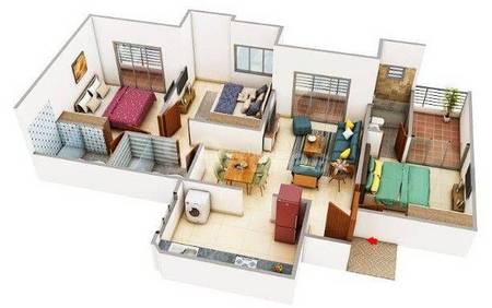2 BHK Flat in Kosmic Kourtyard in Wagholi