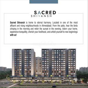 2BHK Multistorey Apartment for New Property in Sacred Shivansh at Shela 2BHK Multistorey Apartment for New Property in Sacred Shivansh at Shela